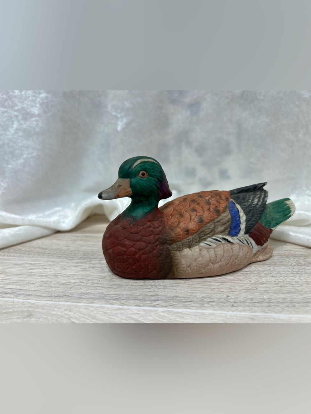 Ceramic Mallard Duck Figurine Decoy Style 6 Inch